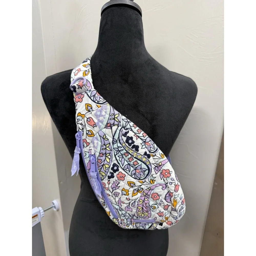 Vera Bradley Paisley Print Slingback Crossbody Purse Bag Maddalena